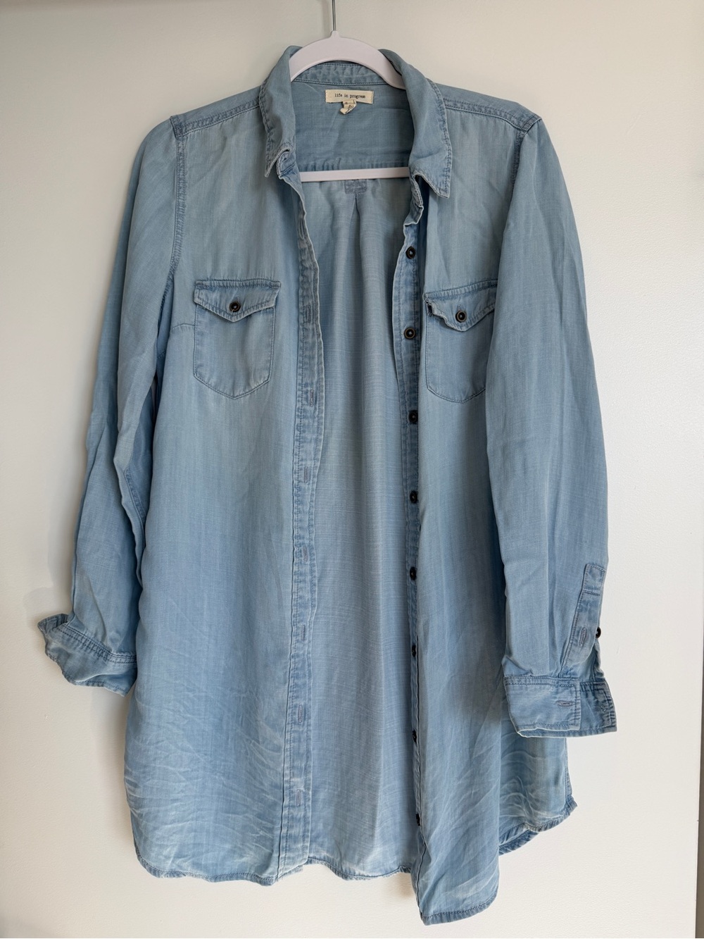 life in progress Light Blue Denim Shirt